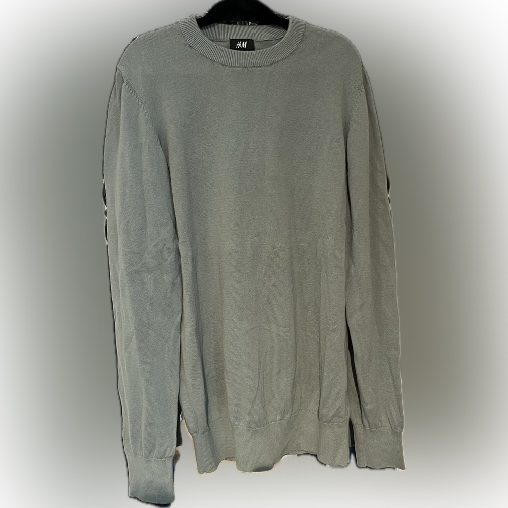 H&M Sage Sweater with Shoulder Stitching